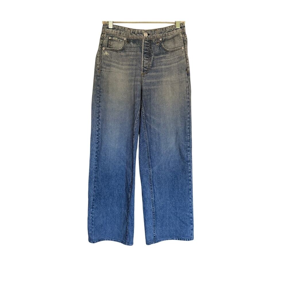RAG & BONE Wide Leg Miramar Wide Pant - Medium Blue - Size Small